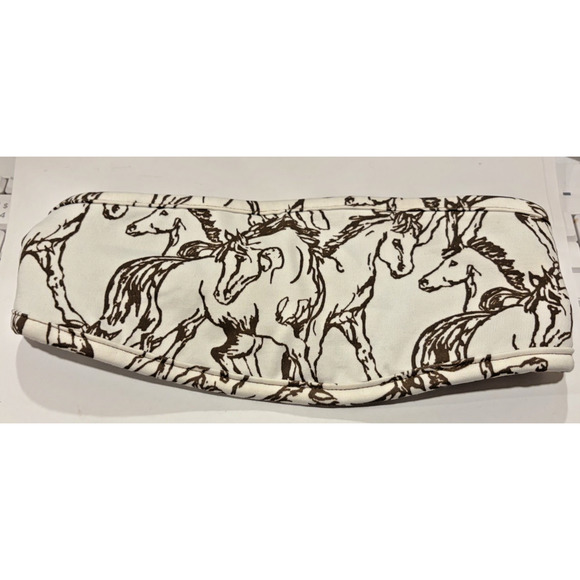 Kerrits Accessories - Kerrits First Level Fleece Headband White & Brown all over Horse print USA Made